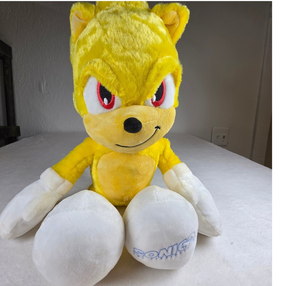 Build-A-Bear Super Sonic the Hedgehog 2 Movie Plush Yellow Stuffed Animal 17"